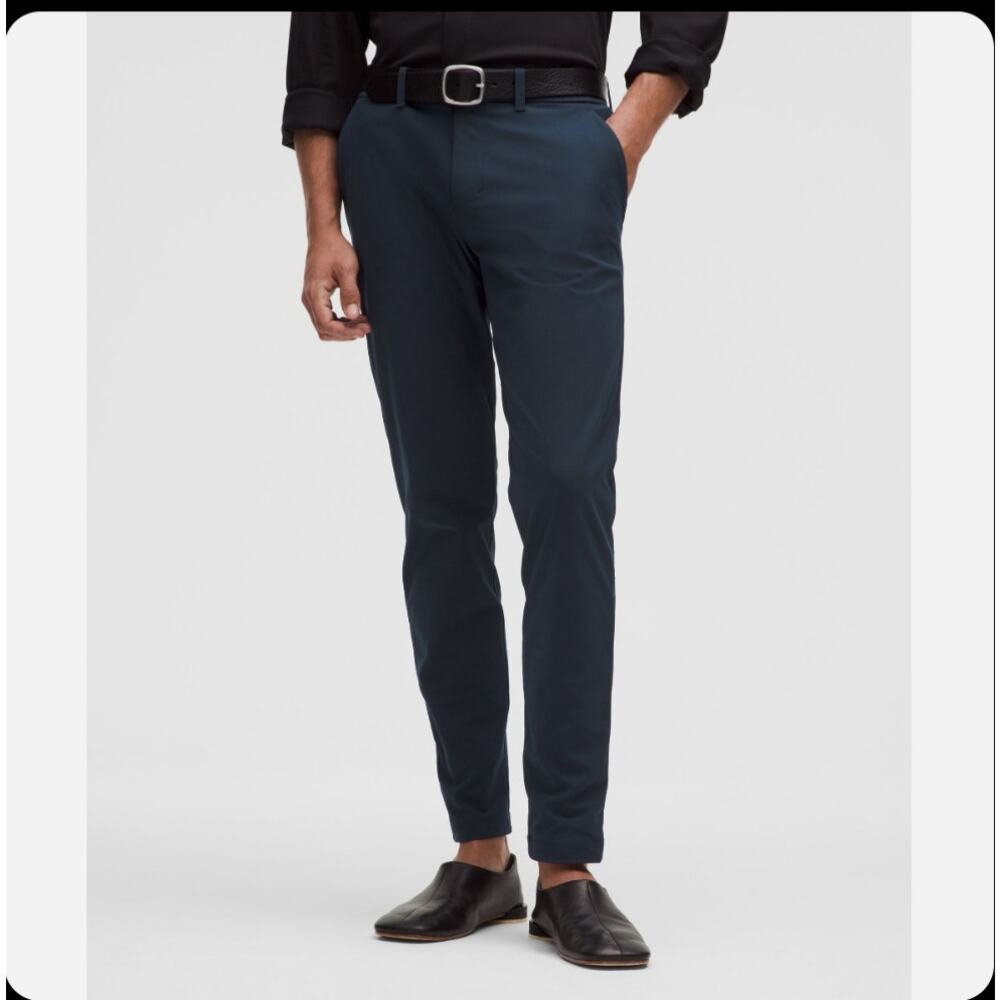 Lululemon ABC Pants Mens 33 Navy Warpstreme Stretch Slim Trouser Business Casual